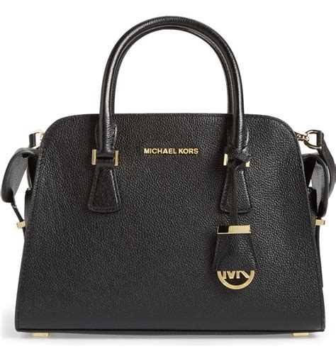 michael michael kors harper medium leather satchel|Michael Kors leather satchel large.